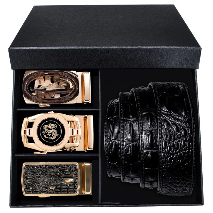 Luxury Leather Belt Gift Set